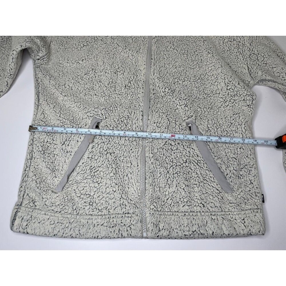 The North Face fleece sherpa full zip jacket women medium vintage grey - Picture 10 of 12